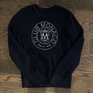 Club Monaco Women's Navy Crewneck Sweater